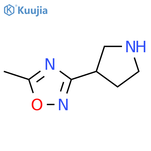 5-Methyl-3-(pyrrolidin-3-yl)-1,2,4-oxadiazole structure