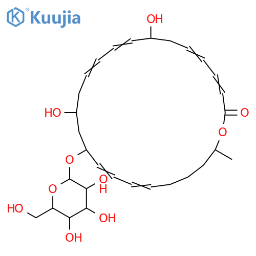Oxacyclotetracosa-3,5,9,11,17,19-hexaen-2-one,16-(b-D-glucopyranosyloxy)-8,14-dihydroxy-24-methyl- structure