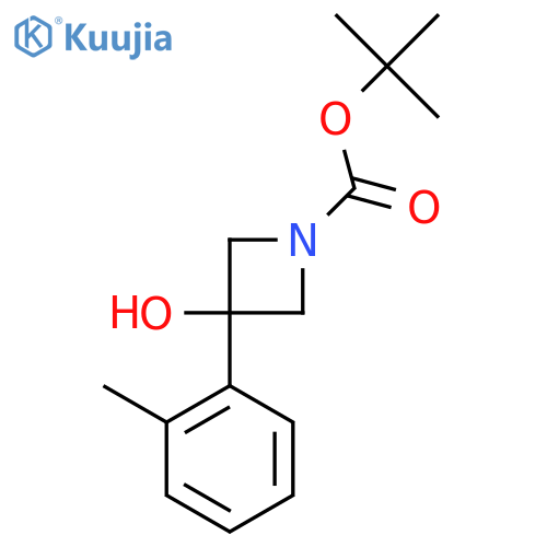 tert-butyl 3-hydroxy-3-(2-methylphenyl)azetidine-1-carboxylate structure