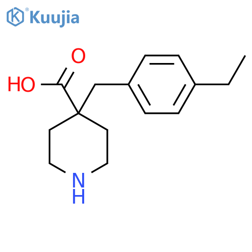 4-(4-ethylphenyl)methylpiperidine-4-carboxylic acid structure