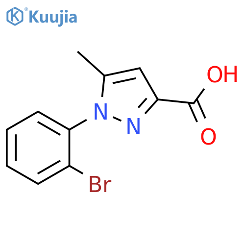 1-(2-bromophenyl)-5-methyl-1H-pyrazole-3-carboxylic acid structure