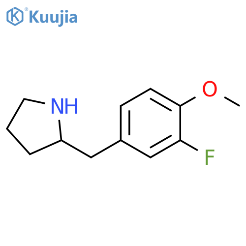 2-(3-fluoro-4-methoxyphenyl)methylpyrrolidine structure