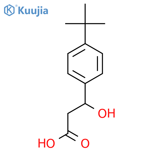 3-(4-tert-butylphenyl)-3-hydroxypropanoic acid structure