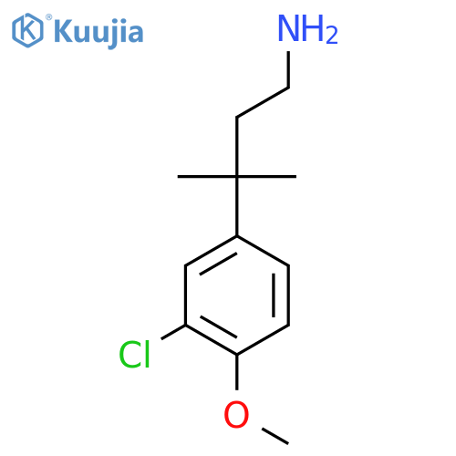 3-(3-chloro-4-methoxyphenyl)-3-methylbutan-1-amine structure