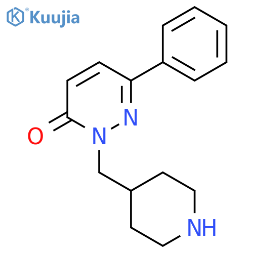 6-phenyl-2-[(piperidin-4-yl)methyl]-2,3-dihydropyridazin-3-one structure