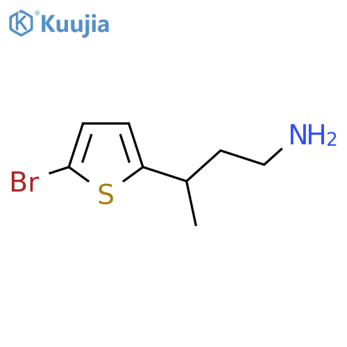3-(5-Bromothiophen-2-yl)butan-1-amine structure