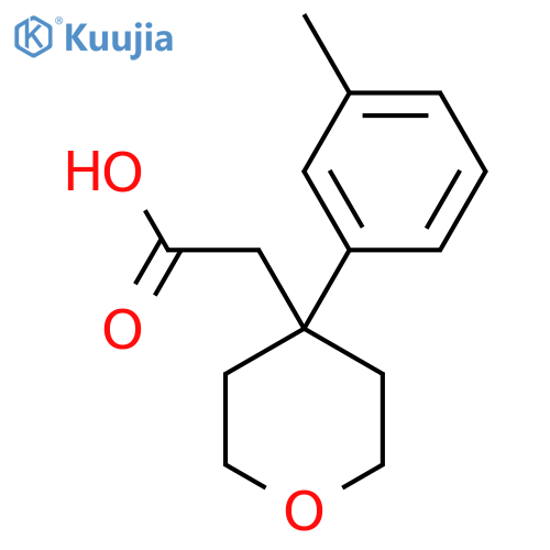 2-(4-m-Tolyl-tetrahydro-2H-pyran-4-yl)acetic acid structure