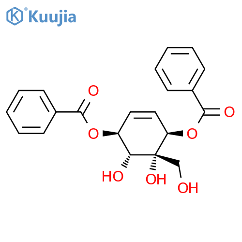 5-Cyclohexene-1,2,3,4-tetrol,2-(hydroxymethyl)-, 1,4-dibenzoate, (1R,2R,3R,4S)- structure