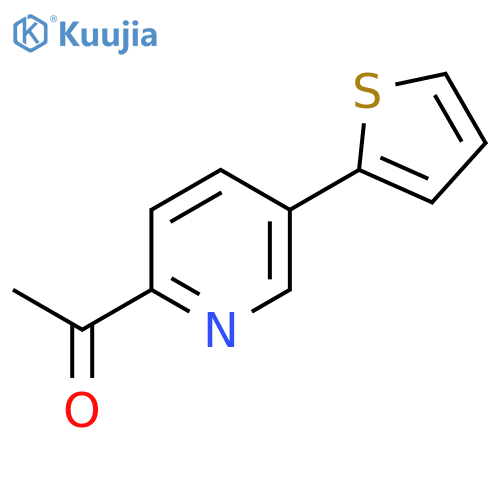 1-(5-(Thiophen-2-yl)pyridin-2-yl)ethanone structure