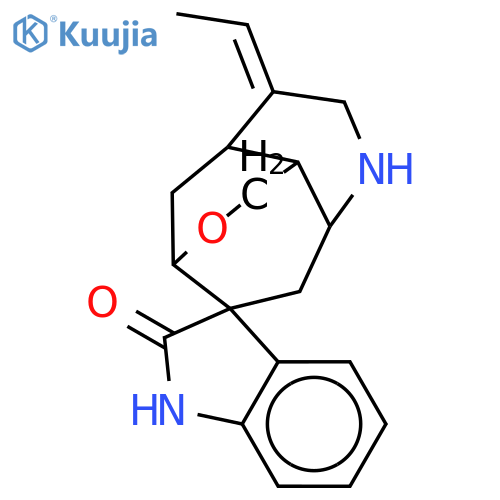 (3'Z)-3'-ethylidene-1',2',3',4',4a',5',9',9a'-octahydro-7'H-spiro[indole-3,8'-[4,7]methanooxepino[4,3-b]pyridin]-2(1H)-one structure