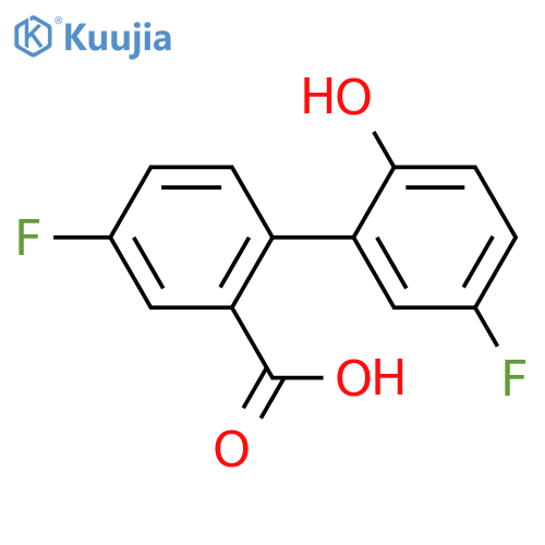 5-fluoro-2-(5-fluoro-2-hydroxyphenyl)benzoic acid structure