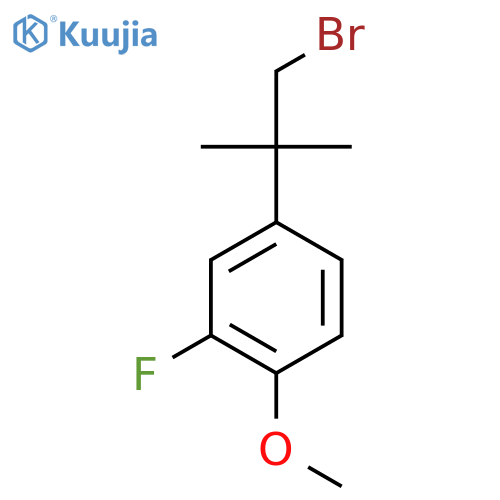 4-(1-bromo-2-methylpropan-2-yl)-2-fluoro-1-methoxybenzene structure