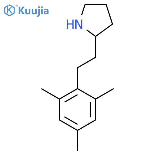 2-2-(2,4,6-trimethylphenyl)ethylpyrrolidine structure