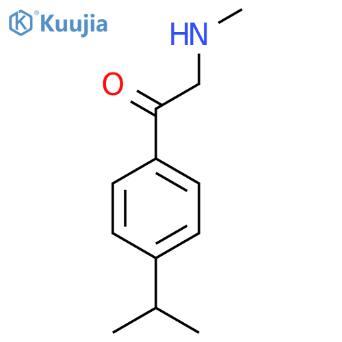 2-(methylamino)-1-4-(propan-2-yl)phenylethan-1-one structure