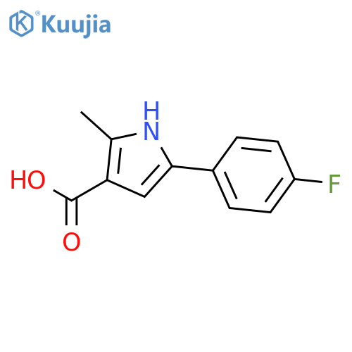 5-(4-Fluorophenyl)-2-methyl-1H-pyrrole-3-carboxylic acid structure