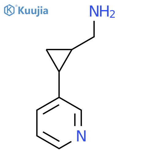 1-[2-(pyridin-3-yl)cyclopropyl]methanamine structure