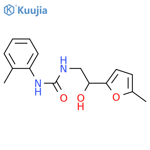 3-2-hydroxy-2-(5-methylfuran-2-yl)ethyl-1-(2-methylphenyl)urea structure