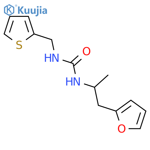 3-[1-(furan-2-yl)propan-2-yl]-1-[(thiophen-2-yl)methyl]urea structure