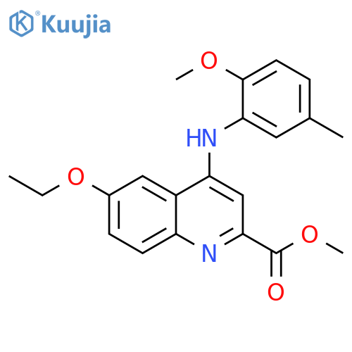 methyl 6-ethoxy-4-[(2-methoxy-5-methylphenyl)amino]quinoline-2-carboxylate structure