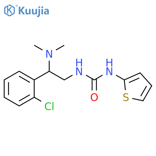 1-2-(2-chlorophenyl)-2-(dimethylamino)ethyl-3-(thiophen-2-yl)urea structure
