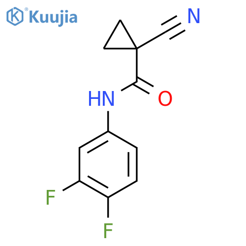 1-cyano-N-(3,4-difluorophenyl)cyclopropane-1-carboxamide structure
