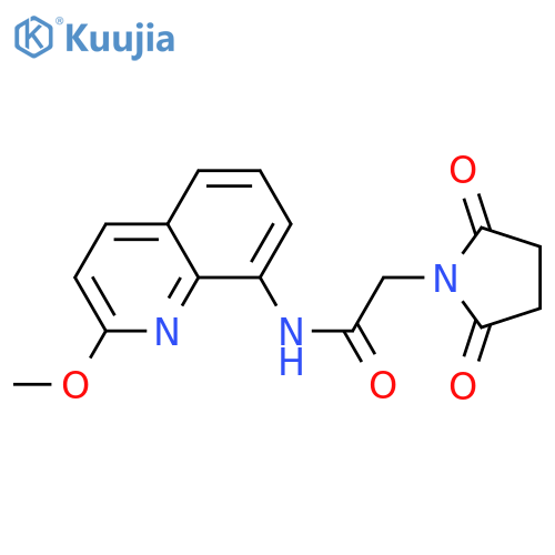 2-(2,5-dioxopyrrolidin-1-yl)-N-(2-methoxyquinolin-8-yl)acetamide structure