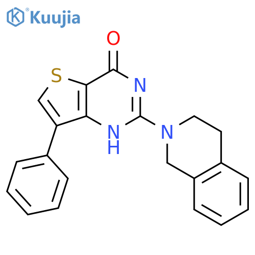 7-phenyl-2-(1,2,3,4-tetrahydroisoquinolin-2-yl)-3H,4H-thieno[3,2-d]pyrimidin-4-one structure
