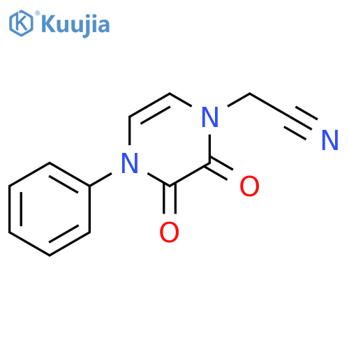 2-(2,3-dioxo-4-phenyl-1,2,3,4-tetrahydropyrazin-1-yl)acetonitrile structure