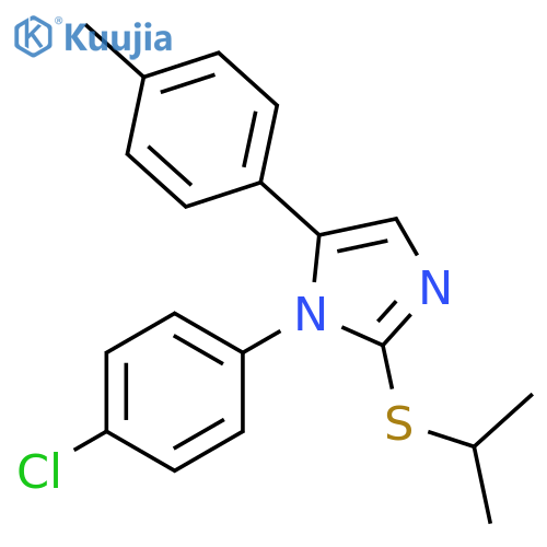 1-(4-chlorophenyl)-5-(4-methylphenyl)-2-(propan-2-ylsulfanyl)-1H-imidazole structure