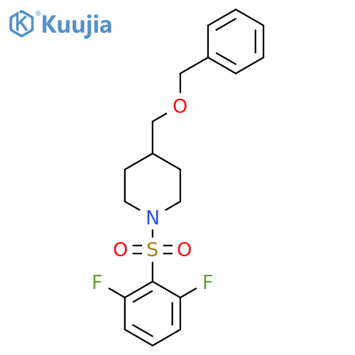 4-(benzyloxy)methyl-1-(2,6-difluorobenzenesulfonyl)piperidine structure