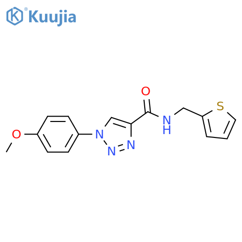 1-(4-methoxyphenyl)-N-[(thiophen-2-yl)methyl]-1H-1,2,3-triazole-4-carboxamide structure