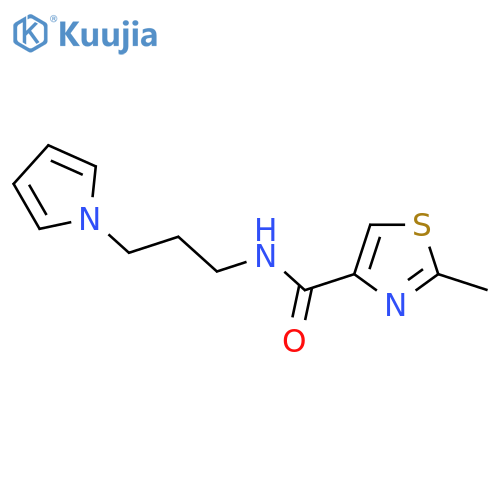2-methyl-N-3-(1H-pyrrol-1-yl)propyl-1,3-thiazole-4-carboxamide structure