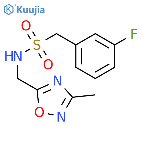 1-(3-fluorophenyl)-N-(3-methyl-1,2,4-oxadiazol-5-yl)methylmethanesulfonamide structure