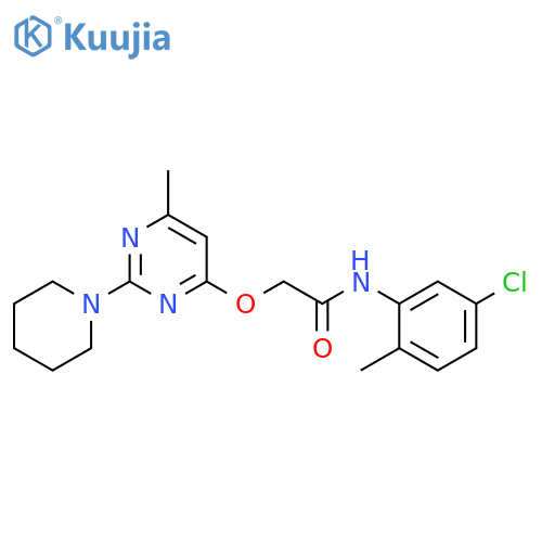 N-(5-chloro-2-methylphenyl)-2-{[6-methyl-2-(piperidin-1-yl)pyrimidin-4-yl]oxy}acetamide structure
