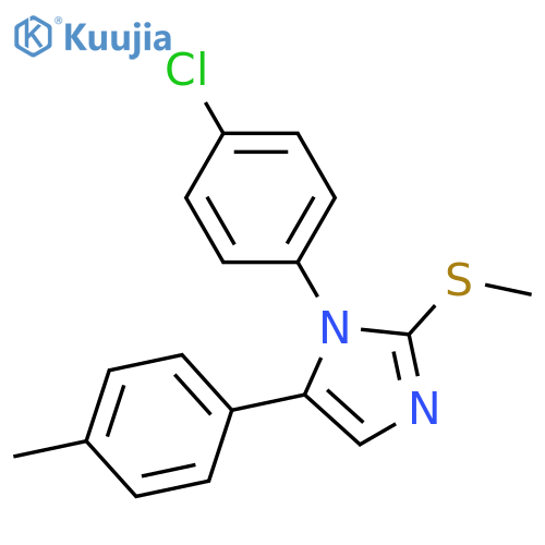 1-(4-chlorophenyl)-5-(4-methylphenyl)-2-(methylsulfanyl)-1H-imidazole structure