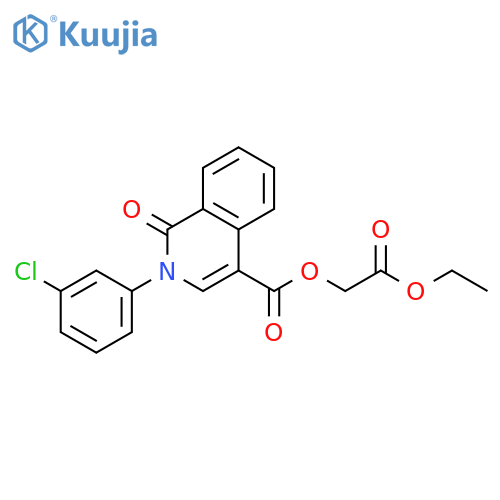 ethyl 2-[2-(3-chlorophenyl)-1-oxo-1,2-dihydroisoquinoline-4-carbonyloxy]acetate structure