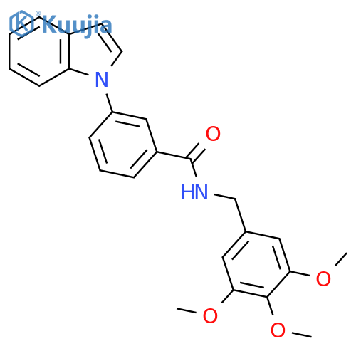 3-(1H-indol-1-yl)-N-(3,4,5-trimethoxyphenyl)methylbenzamide structure