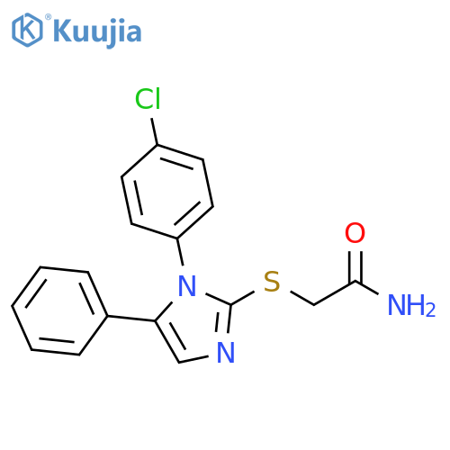 2-{[1-(4-chlorophenyl)-5-phenyl-1H-imidazol-2-yl]sulfanyl}acetamide structure