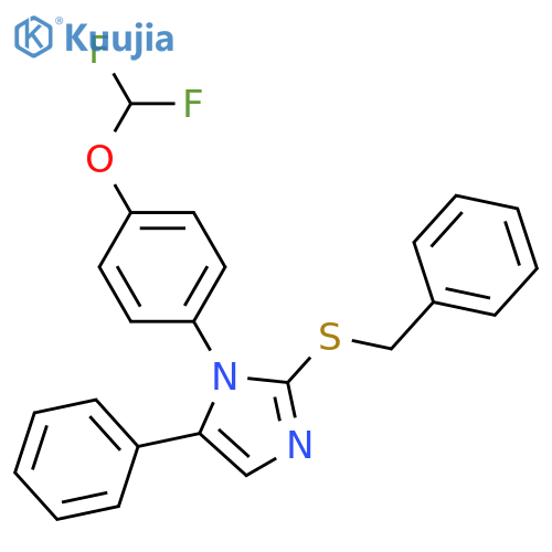 2-(benzylsulfanyl)-1-[4-(difluoromethoxy)phenyl]-5-phenyl-1H-imidazole structure