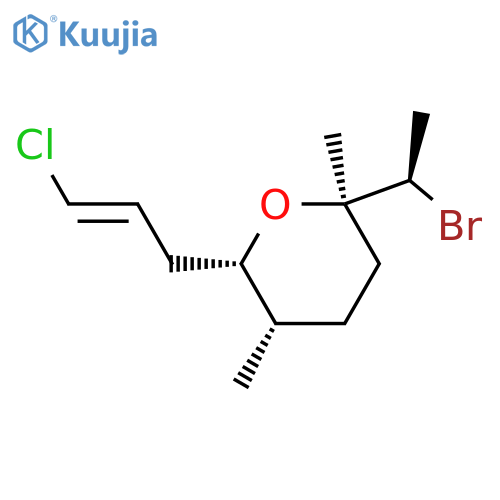 2H-Pyran,2-[(1R)-1-bromoethyl]-6-[(2E)-3-chloro-2-propen-1-yl]tetrahydro-2,5-dimethyl-,(2R,5S,6S)-rel-(+)- structure