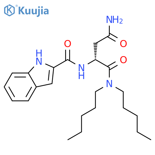 BUTANEDIAMIDE, 2-[(1H-INDOL-2-YLCARBONYL)AMINO]-N1,N1-DIPENTYL-, (R)- structure