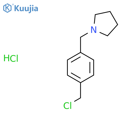 1-[4-(Chloromethyl)benzyl]pyrrolidine hydrochloride structure
