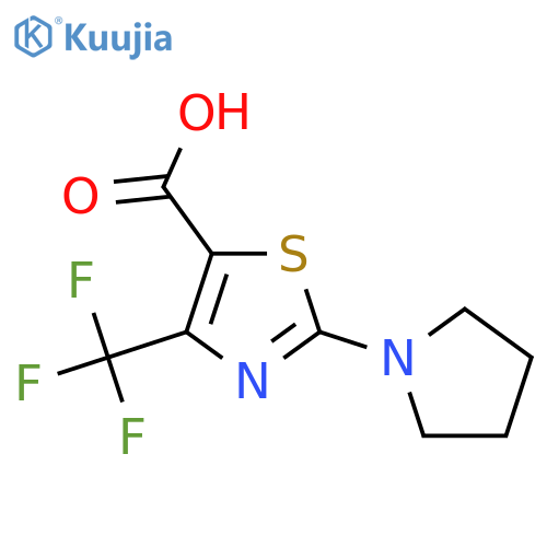 2-(Pyrrolidin-1-yl)-4-(trifluoromethyl)thiazole-5-carboxylic acid structure
