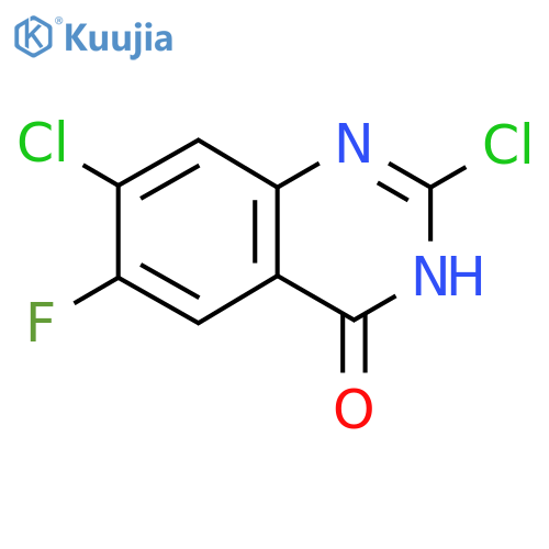 2,7-dichloro-6-fluoro-3,4-dihydroquinazolin-4-one structure