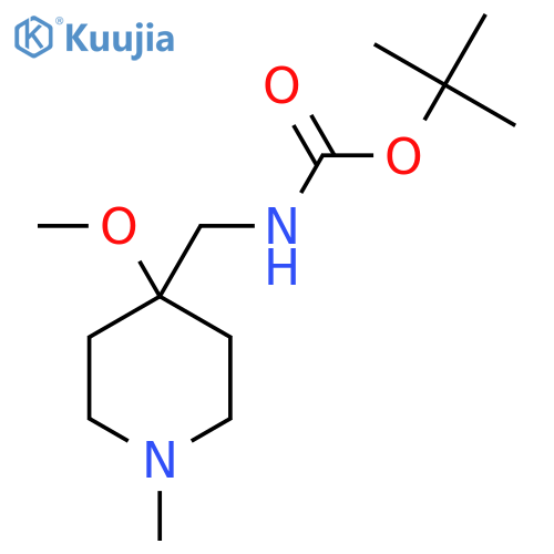4-Methoxy-1-methyl-4-(N-Boc)-methylamino piperidine structure