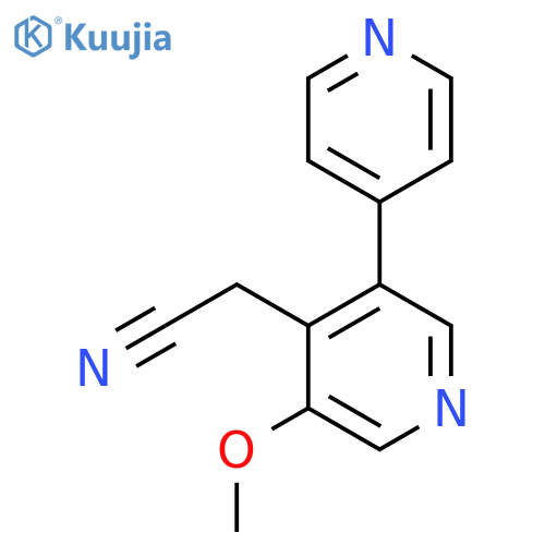 3-Methoxy-5-(pyridin-4-yl)pyridine-4-acetonitrile structure