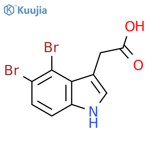 2-(4,5-Dibromo-1H-indol-3-yl)acetic acid structure