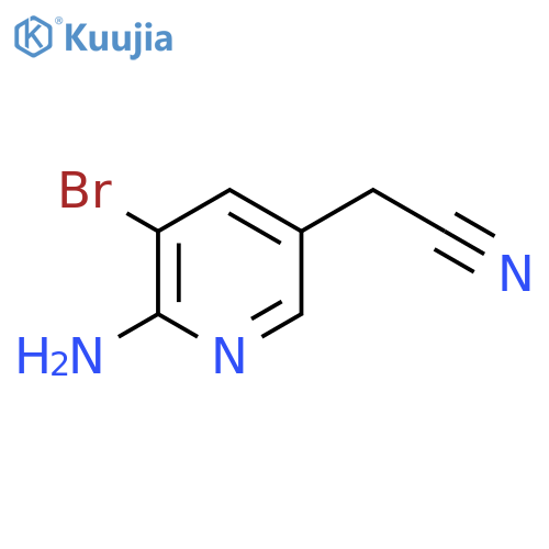 2-Amino-3-bromopyridine-5-acetonitrile structure
