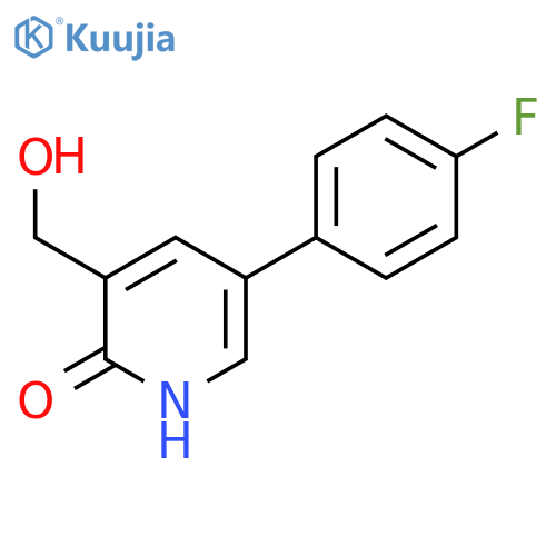 5-(4-Fluorophenyl)-2-hydroxypyridine-3-methanol structure