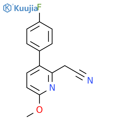3-(4-Fluorophenyl)-6-methoxypyridine-2-acetonitrile structure